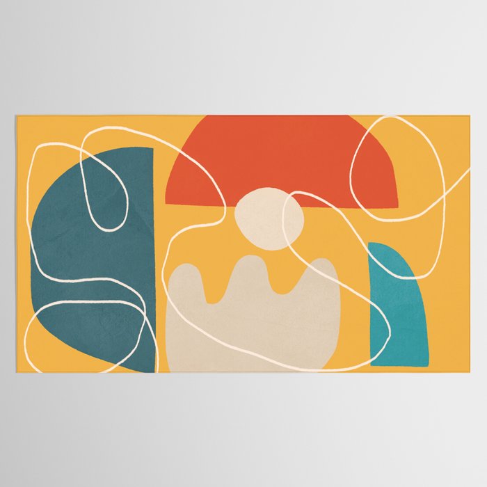 Minimal Colorful Abstract Shapes 7 Tablecloth Gallery Image 2