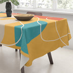 Minimal Colorful Abstract Shapes 7 Tablecloth Gallery Image 3