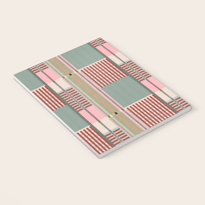 Vintage Striped Geometric Notebook Gallery Image 3