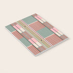 Vintage Striped Geometric Notebook Gallery Image 3