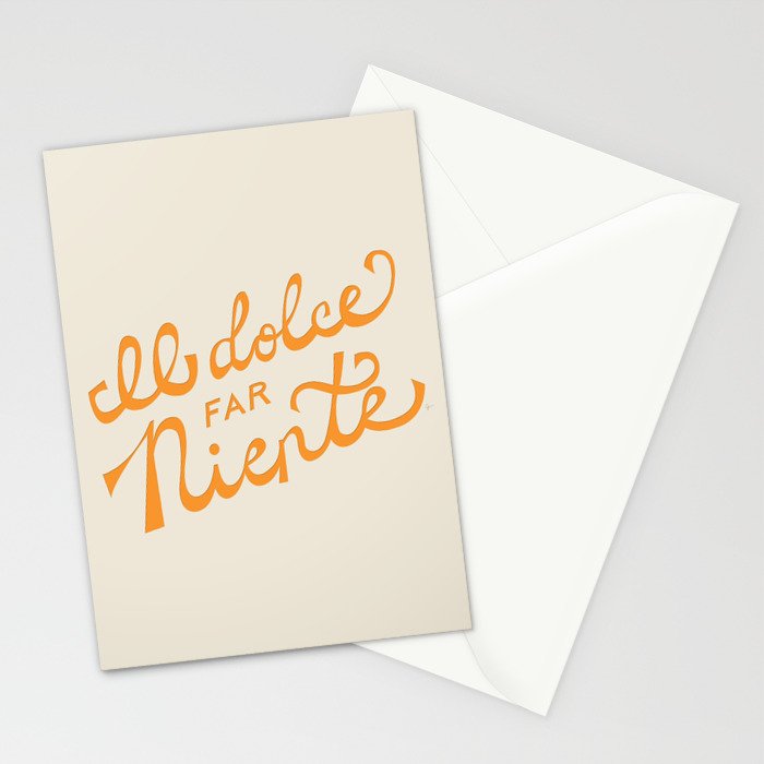 Il dolce far niente (The sweetness of doing nothing) - Orange Stationery Card Gallery Image 2