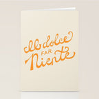 Il dolce far niente (The sweetness of doing nothing) - Orange Stationery Card Gallery Image 2