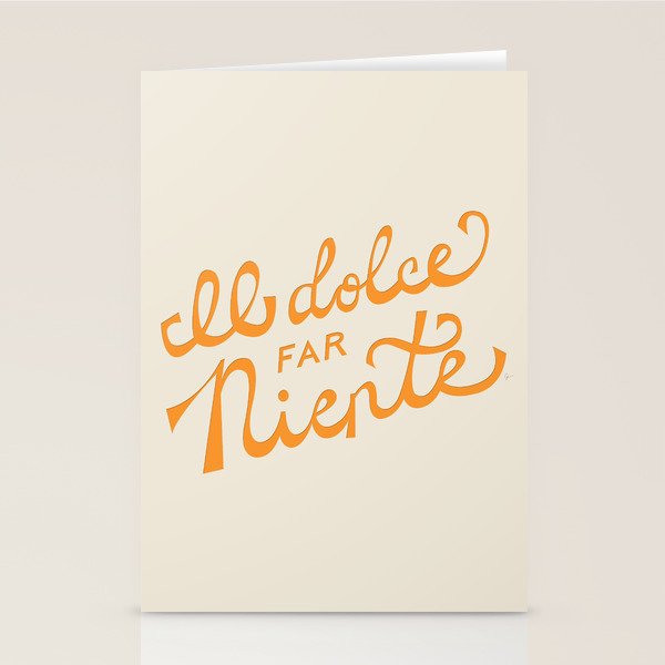 Il dolce far niente (The sweetness of doing nothing) - Orange Stationery Card Gallery Image 2