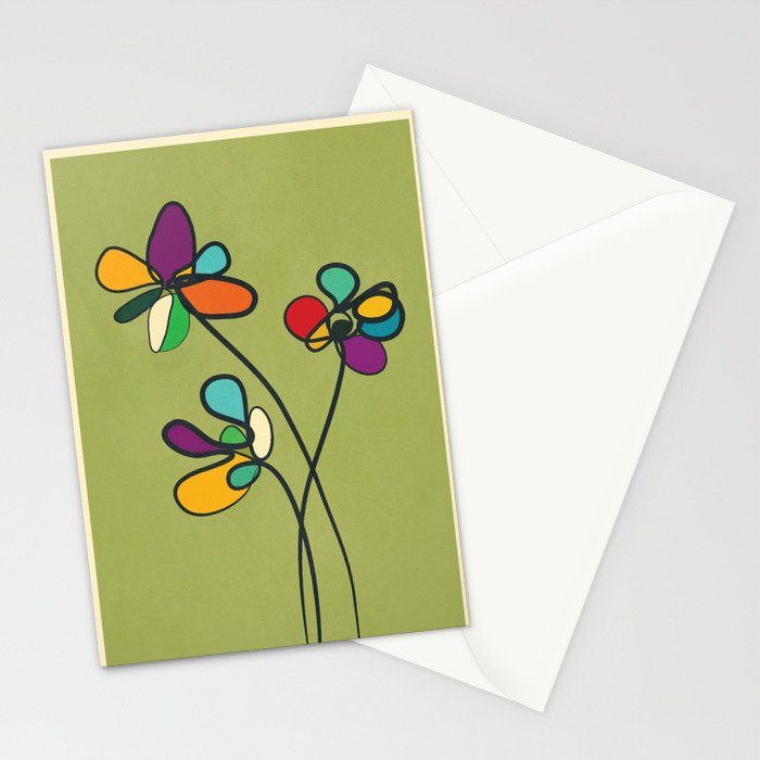 Line Little Wildflowers 1 Stationery Card Gallery Image 2