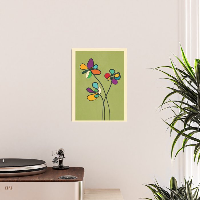 Line Little Wildflowers 1 Poster Gallery Image 2