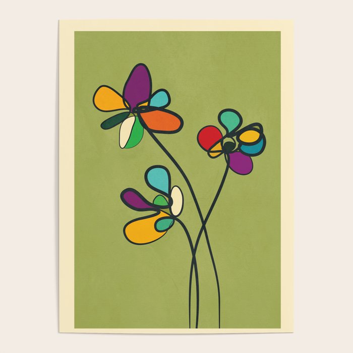 Line Little Wildflowers 1 Poster Gallery Image 4