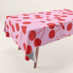 Pink & Red Cherries Tablecloth Gallery Image 1