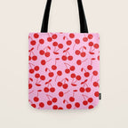 Pink & Red Cherries Tote Bag Gallery Image 1