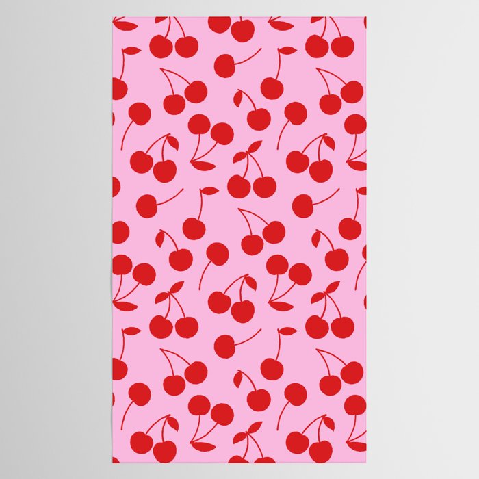 Pink & Red Cherries Tablecloth Gallery Image 2