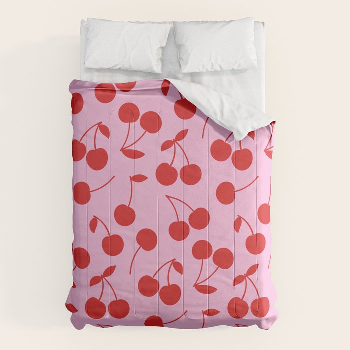 Pink & Red Cherries Comforter Gallery Image 6