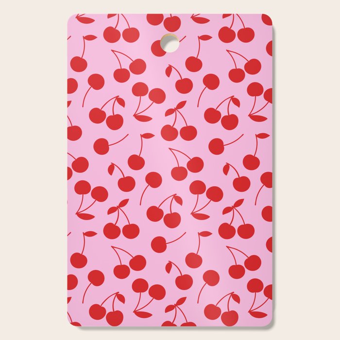 Pink & Red Cherries Cutting Board Gallery Image 1