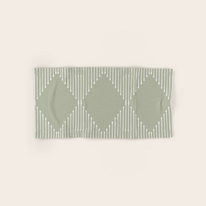 Geo (Linen Sage) Bath Towel Gallery Image 1