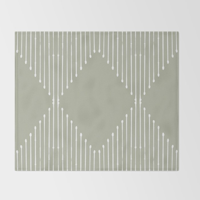 Geo (Linen Sage) Throw Blanket Gallery Image 2