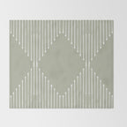 Geo (Linen Sage) Throw Blanket Gallery Image 2
