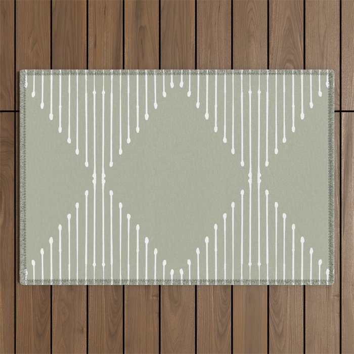 Geo (Linen Sage) Outdoor Rug Gallery Image 1