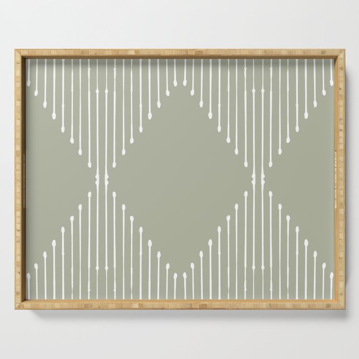 Geo (Linen Sage) Serving Tray Gallery Image 1