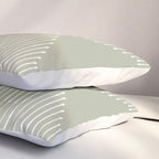 Geo (Linen Sage) Pillow Sham Gallery Image 3