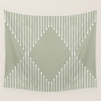 Geo (Linen Sage) Wall Tapestry Gallery Image 4