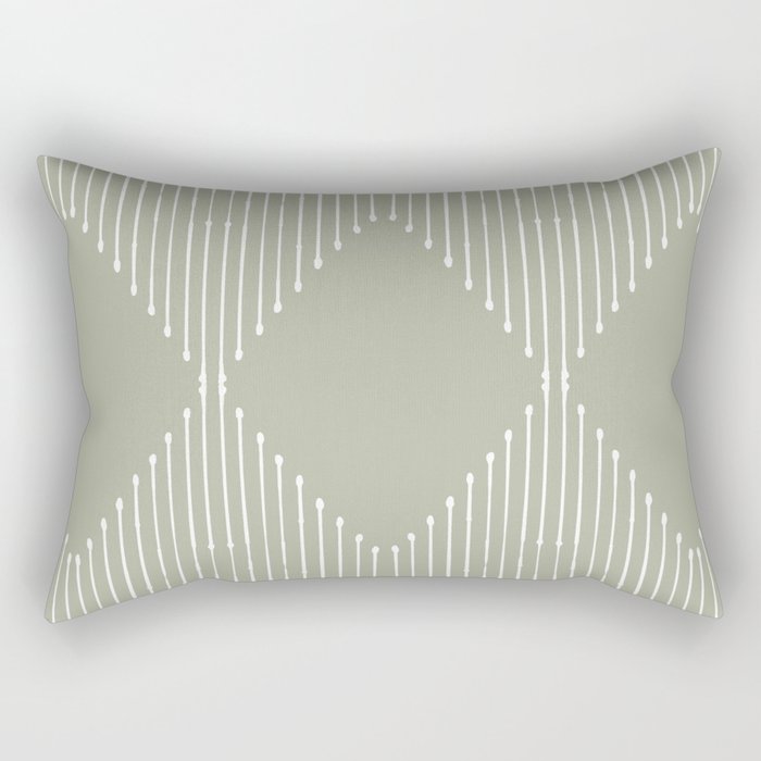 Geo (Linen Sage) Rectangular Pillow Gallery Image 1