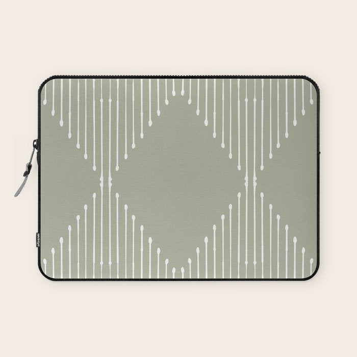 Geo (Linen Sage) Laptop Sleeve Gallery Image 1