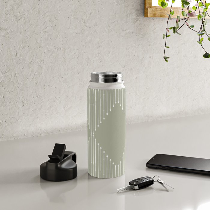 Geo (Linen Sage) Water Bottle Gallery Image 4