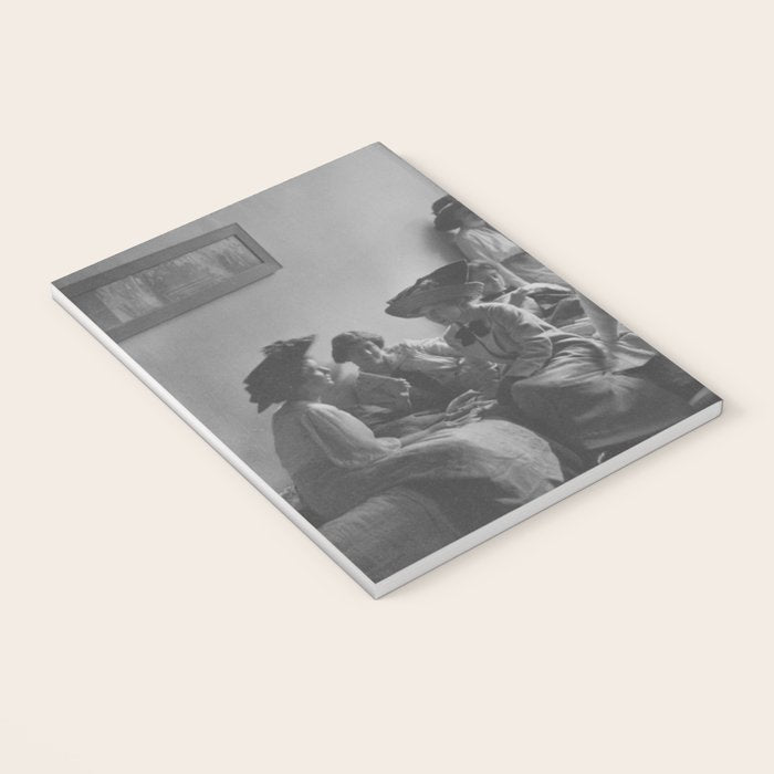Meeting of the minds, 1912 Columbia Teacher's College vintage black and white portrait photograph Notebook Gallery Image 3
