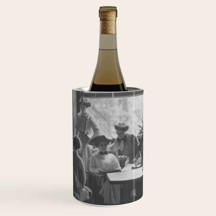 Meeting of the minds, 1912 Columbia Teacher's College vintage black and white portrait photograph Wine Chiller Gallery Image 3