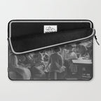 Meeting of the minds, 1912 Columbia Teacher's College vintage black and white portrait photograph Laptop Sleeve Gallery Image 2