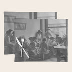 Meeting of the minds, 1912 Columbia Teacher's College vintage black and white portrait photograph Placemat Gallery Image 1