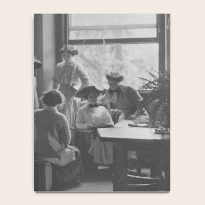 Meeting of the minds, 1912 Columbia Teacher's College vintage black and white portrait photograph Notebook Gallery Image 4