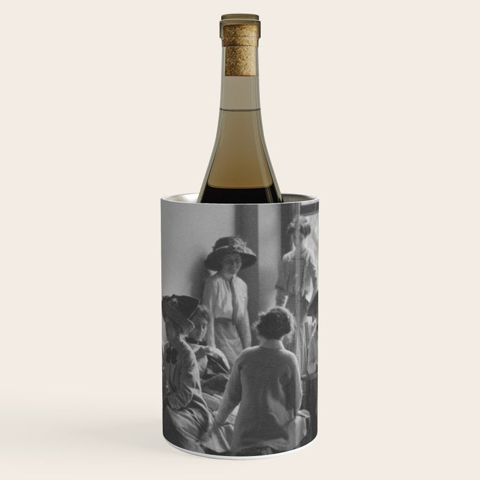 Meeting of the minds, 1912 Columbia Teacher's College vintage black and white portrait photograph Wine Chiller Gallery Image 1
