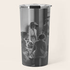 Meeting of the minds, 1912 Columbia Teacher's College vintage black and white portrait photograph Travel Mug Gallery Image 1