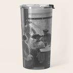 Meeting of the minds, 1912 Columbia Teacher's College vintage black and white portrait photograph Travel Mug Gallery Image 2