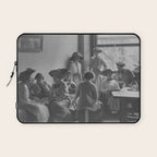Meeting of the minds, 1912 Columbia Teacher's College vintage black and white portrait photograph Laptop Sleeve Gallery Image 1