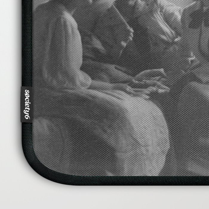 Meeting of the minds, 1912 Columbia Teacher's College vintage black and white portrait photograph Laptop Sleeve Gallery Image 3