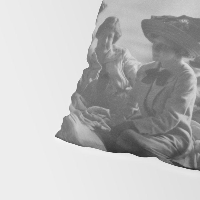 Meeting of the minds, 1912 Columbia Teacher's College vintage black and white portrait photograph Pillow Sham Gallery Image 4