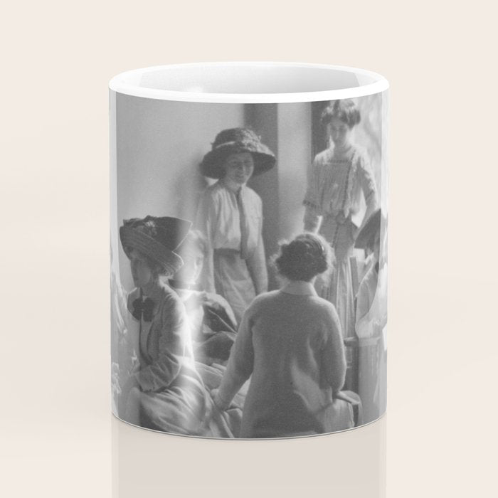 Meeting of the minds, 1912 Columbia Teacher's College vintage black and white portrait photograph Coffee Mug Gallery Image 4