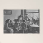 Meeting of the minds, 1912 Columbia Teacher's College vintage black and white portrait photograph Welcome Mat Gallery Image 1