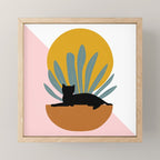 The Cat and The Sun III Mini Art Print Gallery Image 1