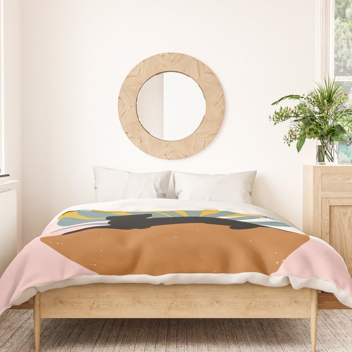 The Cat and The Sun III Duvet Cover Gallery Image 3