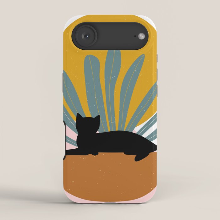 The Cat and The Sun III iPhone Case Gallery Image 2