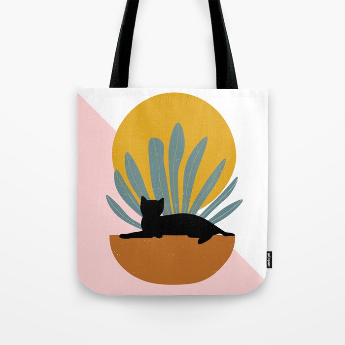 The Cat and The Sun III Tote Bag Gallery Image 1