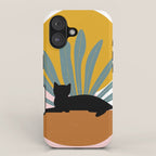 The Cat and The Sun III iPhone Case Gallery Image 1