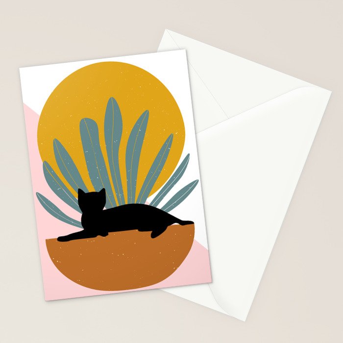 The Cat and The Sun III Stationery Card Gallery Image 2