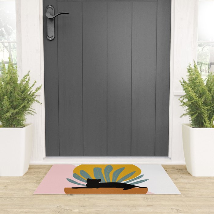 The Cat and The Sun III Welcome Mat Gallery Image 3