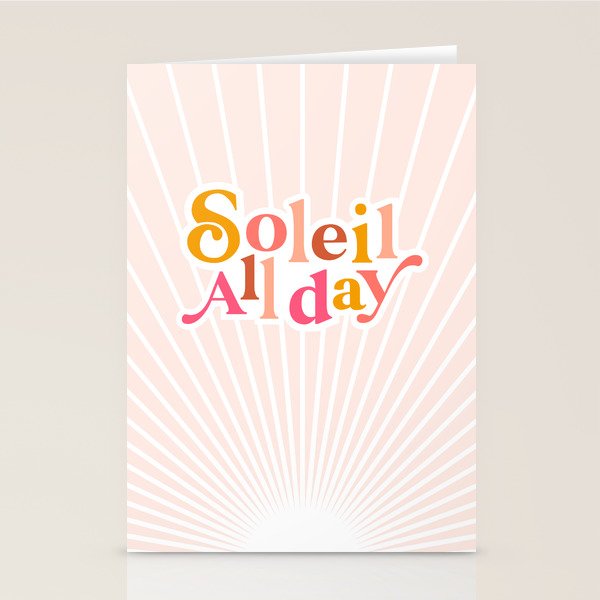 Soleil All day - Positive words Stationery Card Gallery Image 2