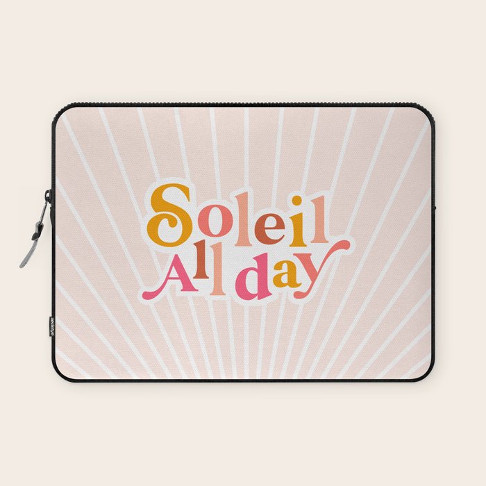 Soleil All day - Positive words Laptop Sleeve Gallery Image 1