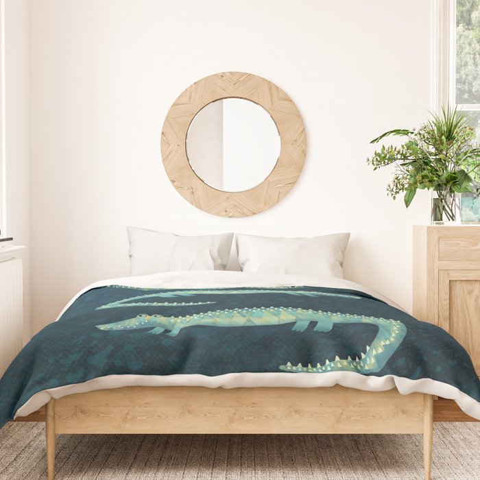 Alligator - or maybe Crocodile Duvet Cover Gallery Image 3