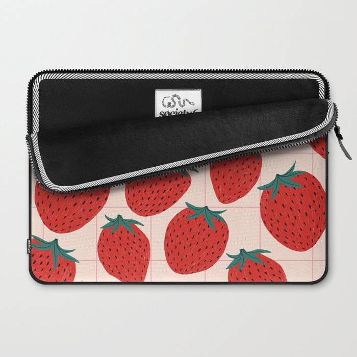 Red strawberries pattern Laptop Sleeve Gallery Image 2