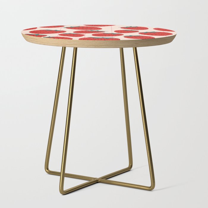 Red strawberries pattern Side Table Gallery Image 1